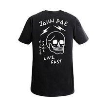 Load image into Gallery viewer, JOHN DOE LIVE FAST SKULL T-SHIRT BLACK