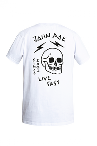 T-SHIRT LIVE FAST SKULL WHITE